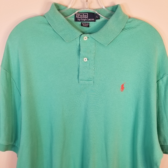 Polo Ralph Lauren Green Polo Shirt Large - Picture 5 of 16
